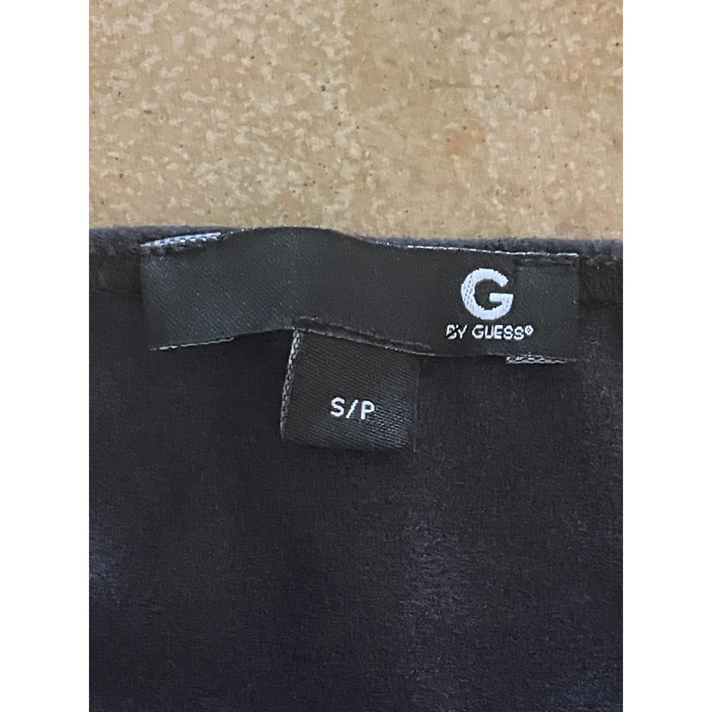 G by Guess Charcoal Faux Suede Cutout Back Bodycon Midi Dress Small - Picture 3 of 8